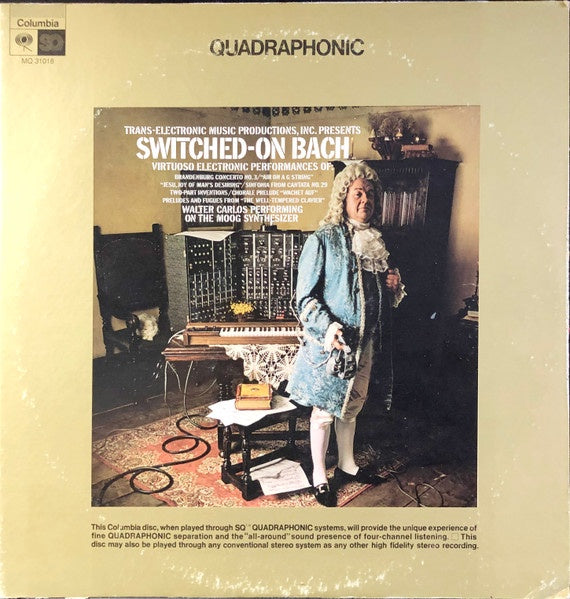 1972 US Columbia Quadraphonic VG+ LP Record - Walter Carlos' Switched-On Bach (Classical/Electronic)