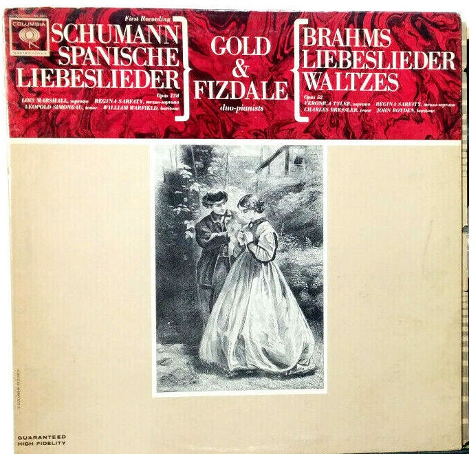 1963 Columbia USA Mono Promo LP: Gold & Fizdale's Classical Schumann & Brahms Works