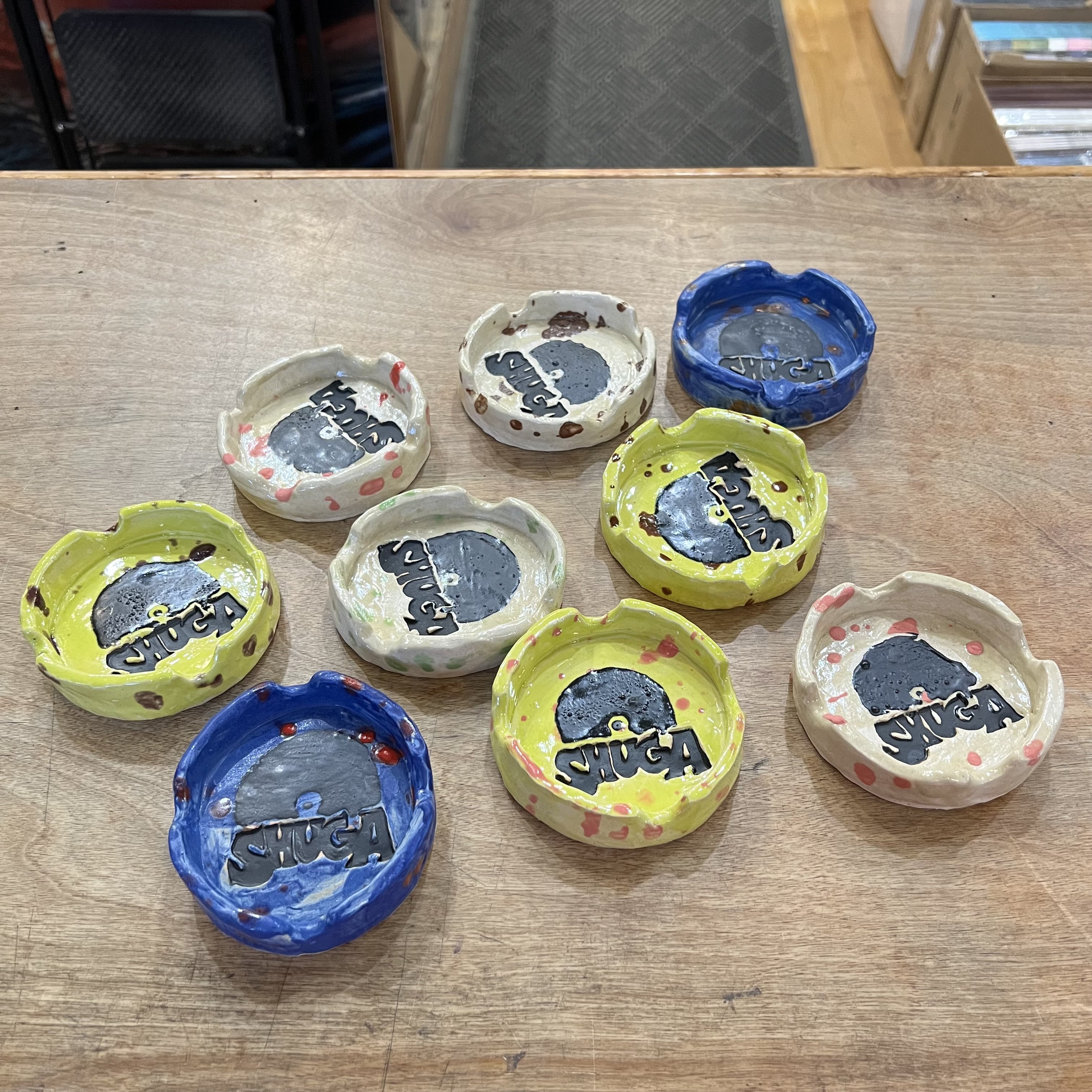 Shuga Records Handmade Ceramic Ashtrays - 2022 Record Store Day Limited Edition, Assorted Colors