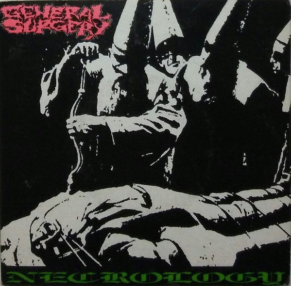 1991 Relapse USA Red Vinyl 7 EP Record of General Surgery - Necrology in Grindcore and Death Metal Genre with Insert