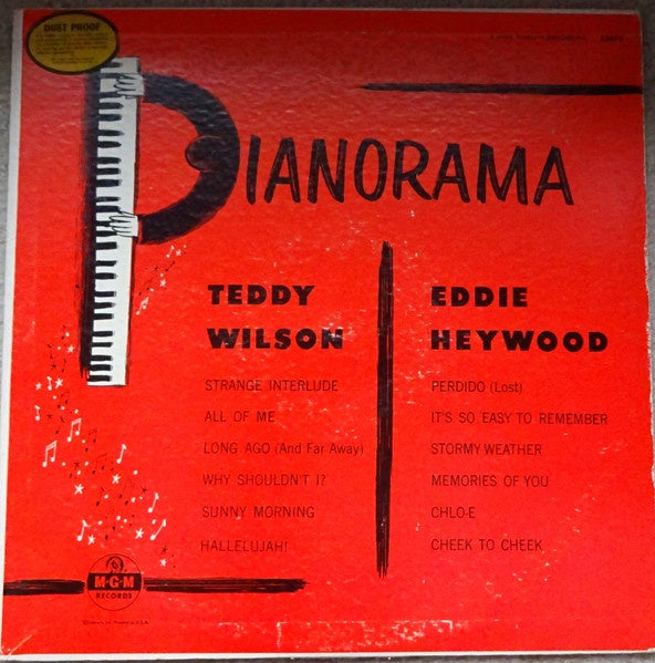 1954 MGM USA Vinyl LP Record - Teddy Wilson & Eddie Heywood's Jazz Pianorama (VG+)