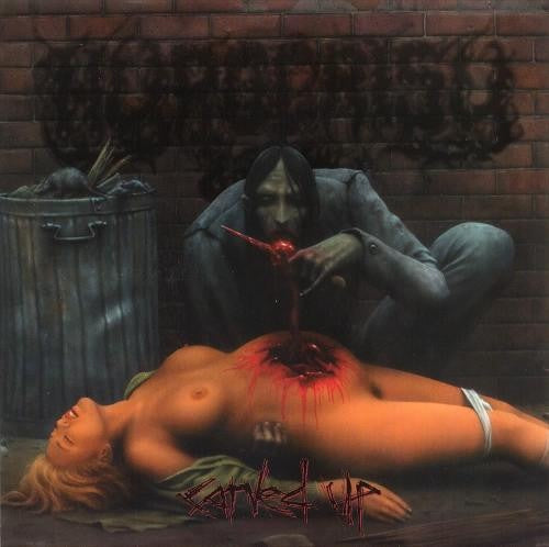 Hypocrisy - Carved Up - 1995 Death Metal Single 7 - Inch Vinyl Record from Relapse USA in Pink with White and Red Marble Design (Mint Condition)