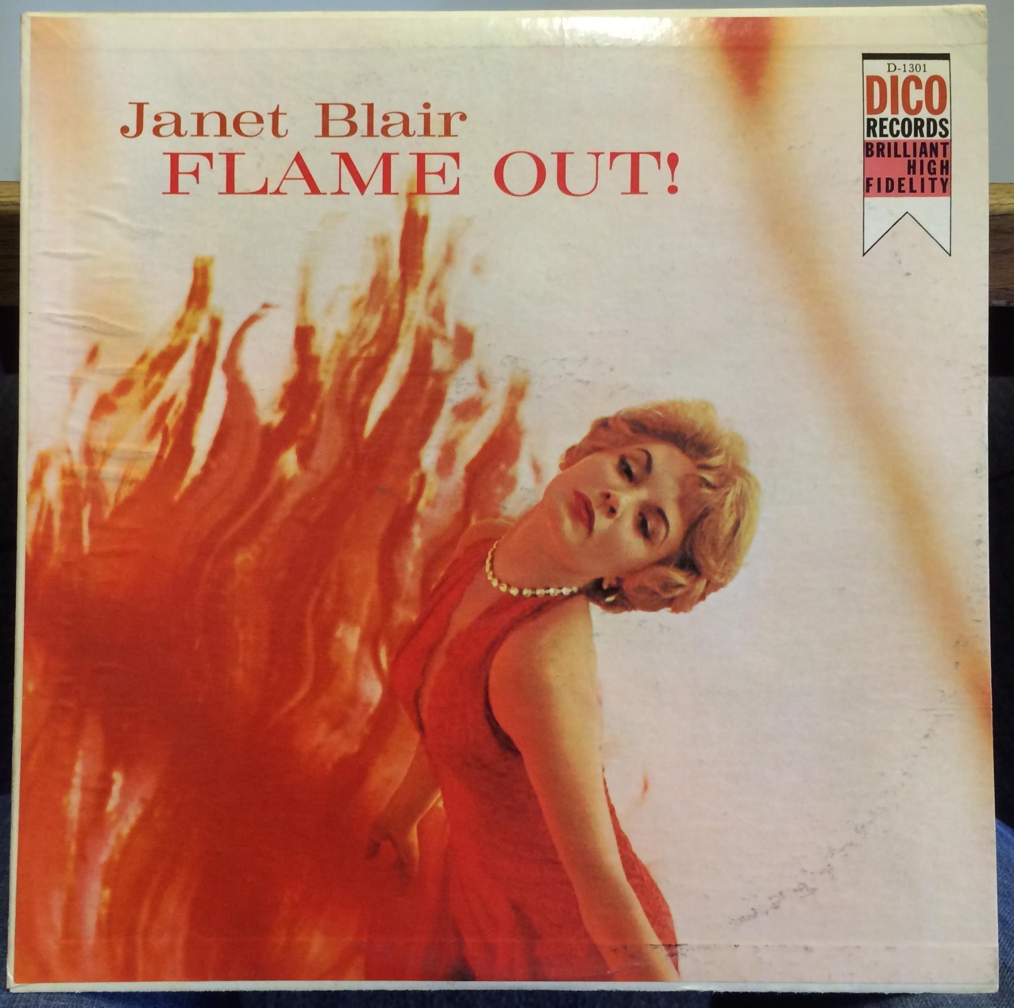 1959 Dico USA Mono Vinyl LP Record - Janet Blair's Jazz Vocal Masterpiece - Flame Out! (VG+ Condition)