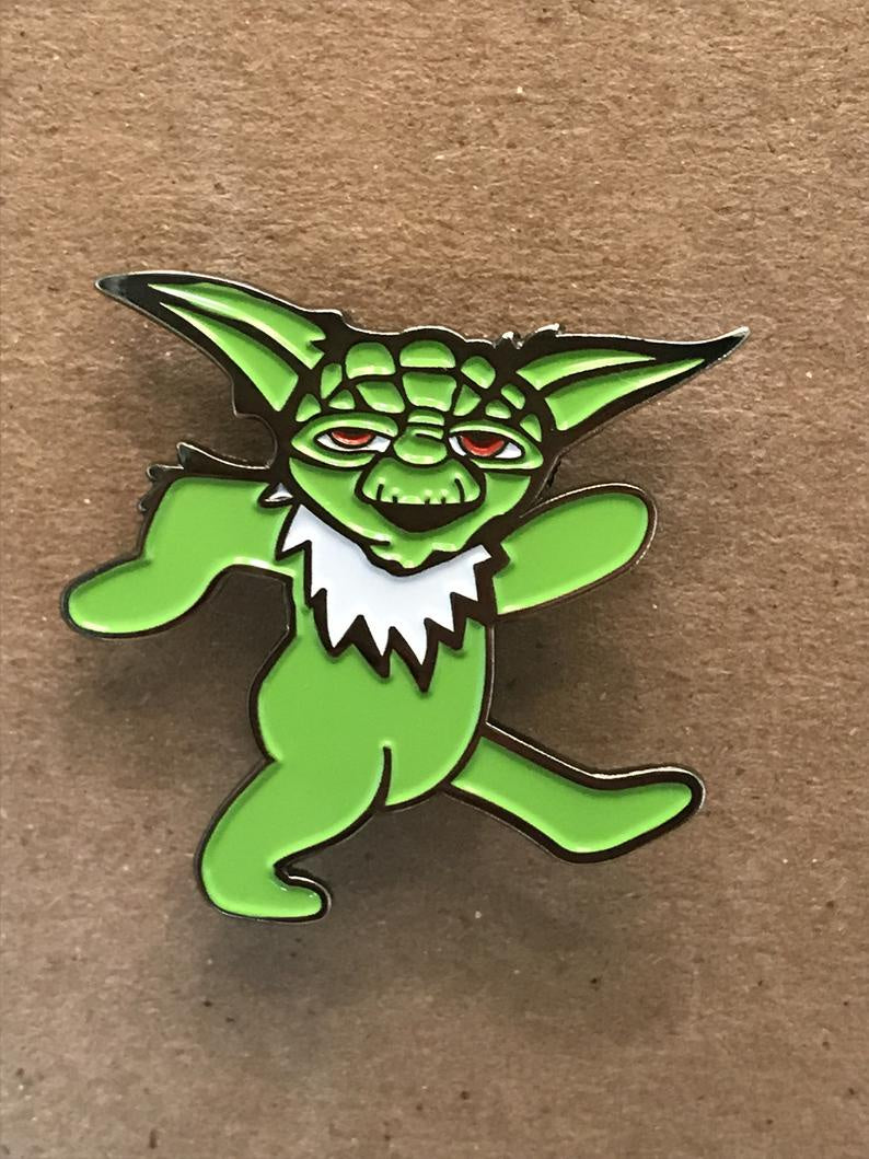 Unique Jer Bear and Yoda Enamel Pin with Cool Design