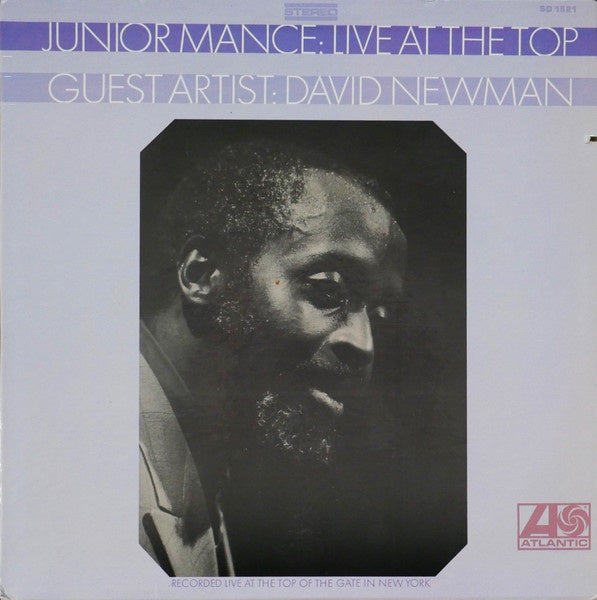 1969 Atlantic USA Vinyl LP Record - Jazz / Bop / Soul - Jazz Genre - Junior Mance Featuring Guest Artist David Newman - Live At The Top (VG Condition)