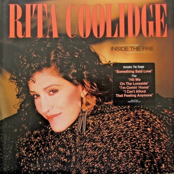 Rita Coolidge - Inside The Fire - A Classic 1984 USA Original Mint Vinyl LP Record in the Pop Rock Genre