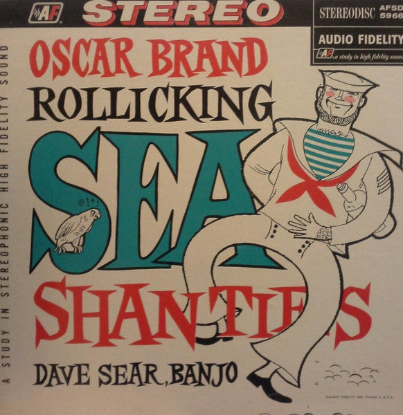 1962 Audio Fidelity USA VG+ LP Record - Oscar Brand's Energetic Sea Shanties with Booklet