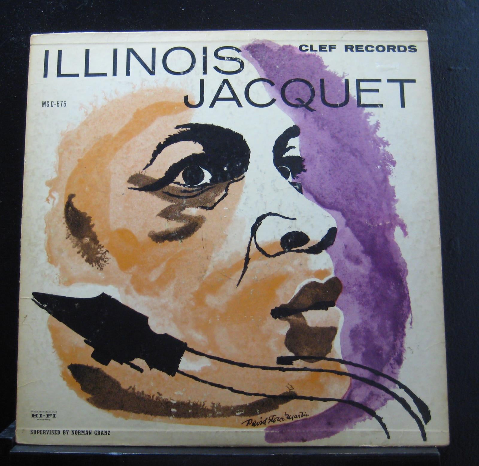 1957 Clef USA Mono Vinyl LP Record - Illinois Jacquet And His Orchestra's Jazz Album with David Stone Martin Cover