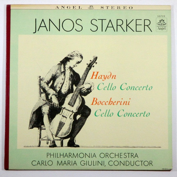 1959 Angel USA Stereo Vinyl LP - Janos Starker's Classical Haydn & Boccherini Cello Concertos