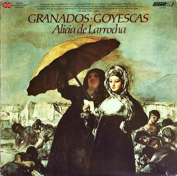 1977 London UK Mint LP Vinyl: Alicia de Larrocha Plays Granados - Goyescas