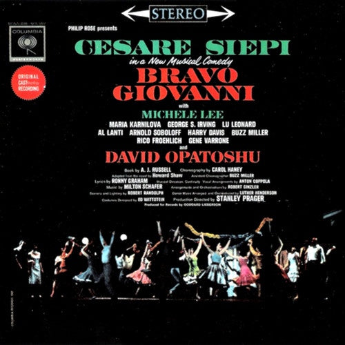 Original Broadway Cast - Bravo Giovanni Soundtrack / Musical Vinyl LP (1962 Columbia Masterworks Mono USA, VG+ Condition with Gatefold Jacket)