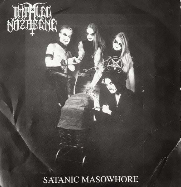 Rare 1993 7-Inch Single Vinyl Record - Impaled Nazarene's Satanic Masowhore by Osmose Productions France with Misprint - Grindcore and Black Metal Music Collectible