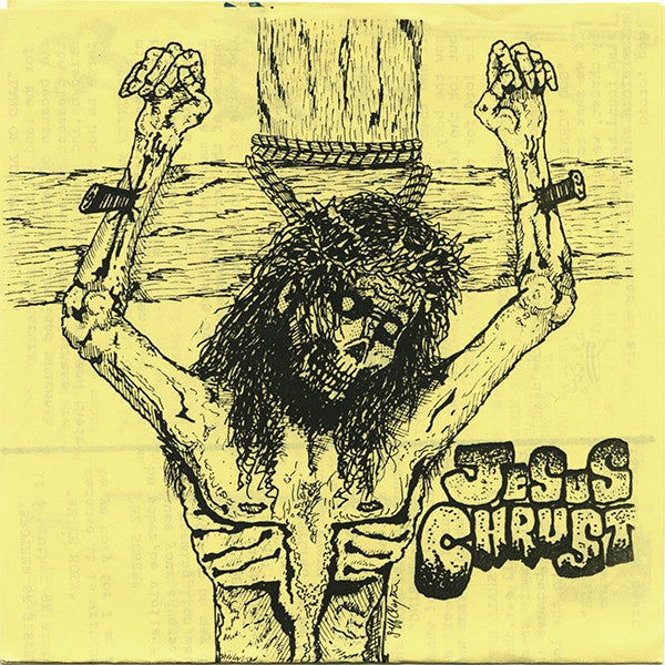1990 Fudgeworthy USA Green Vinyl Jesus Chrust - Blasphemy E.P. 7 Record & 4 Inserts