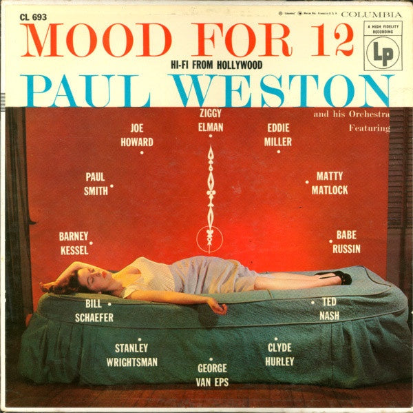 Paul Weston And His Orchestra - Mood For 12 - High - Quality Vintage Stereo Jazz / Big Band Album from 1955 USA