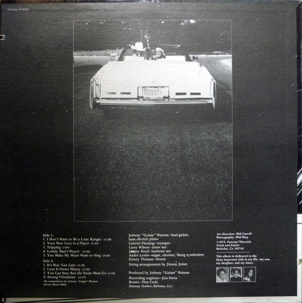 Johnny Guitar Watson - 1975 Fantasy USA Funk/Disco/Blues VG LP Record