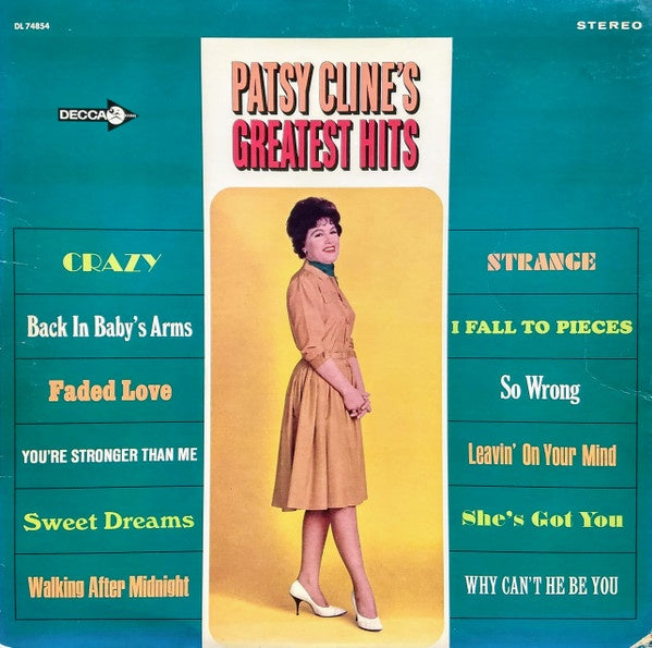 1967 USA Decca Original Stereo Vinyl LP - Patsy Cline's Greatest Hits (VG+)