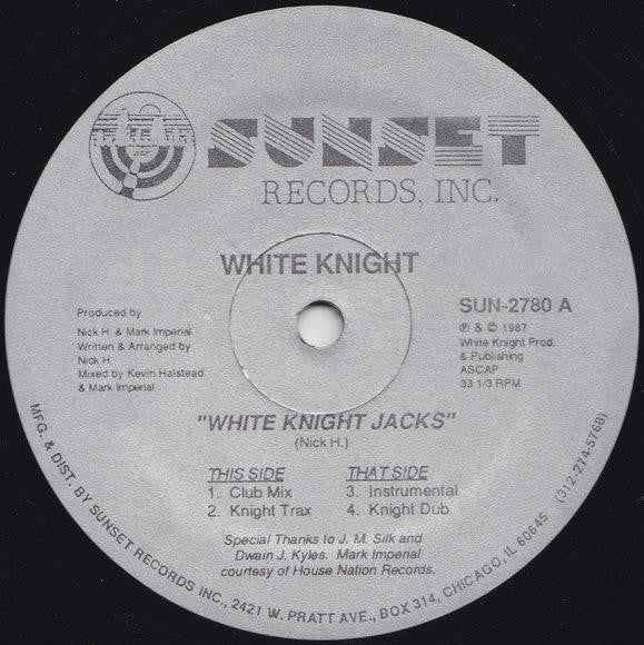 White Knight - White Knight Jacks - VG+ 12 Single Record 1987 Sunset USA Vinyl - Chicago House