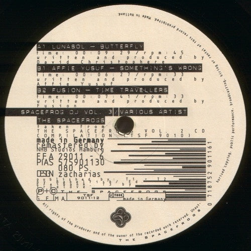 1997 German Vinyl: Spacefrog DJ Vol. 3 - Lunasol, Affie Yusuf & Fusion
