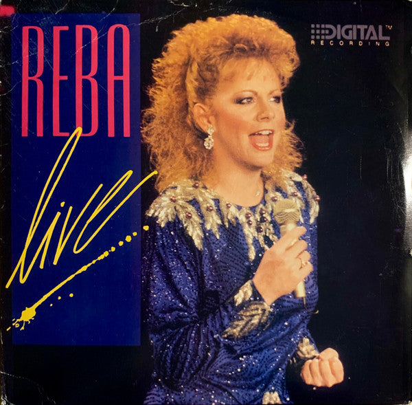 1989 MCA USA Club Edition Reba McEntire Live 2 LP Vinyl Record - Country