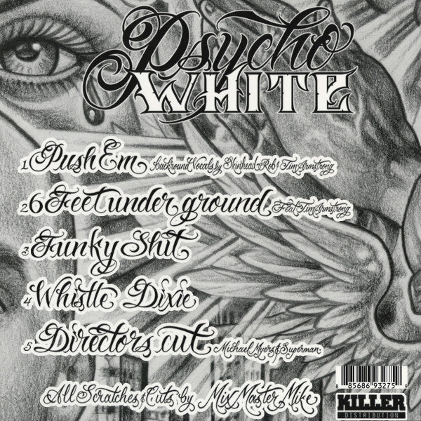 2014 Travis Barker & Yelawolf - Mint Psycho White Hip - Hop EP White Vinyl from USA