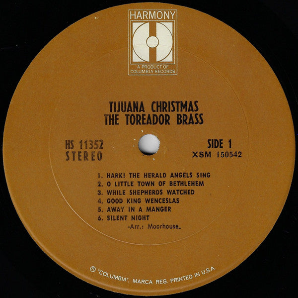 1969 Harmony USA VG+ LP Vinyl Record: The Toreador Brass - Tijuana Christmas (Holiday/Latin/Pop/Jazz)
