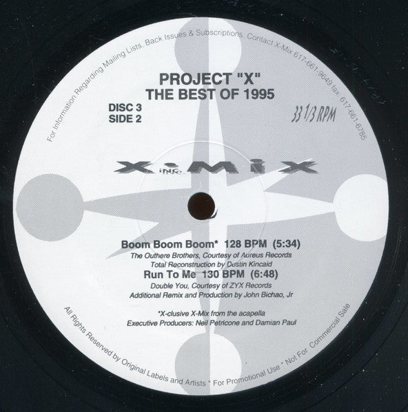 1995 USA Vinyl - Project X Best Of Collection Vol. 3 (VG+ EP Record) - House / Eurodance