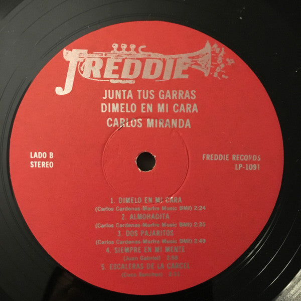 Carlos Cardenas - Junta Tus Ganas / Dímelo En Mi Cara - A Classic 1978 Latin / Ranchera / Tejano Vinyl LP Record from Freddie USA in VG+ Condition
