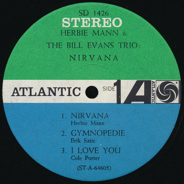 Rare 1964 Atlantic Stereo Original Vinyl LP Record - Herbie Mann & The Bill Evans Trio's Jazz Masterpiece 'Nirvana' in VG+ Condition