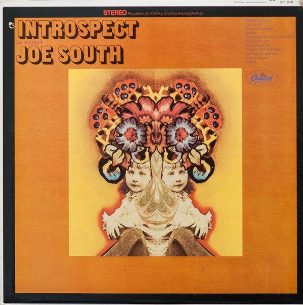 Joe South - Introspect - A Vintage 1968 Capitol USA Vinyl LP Record in VG+ Condition, Featuring Southern Rock and Folk Rock Genres