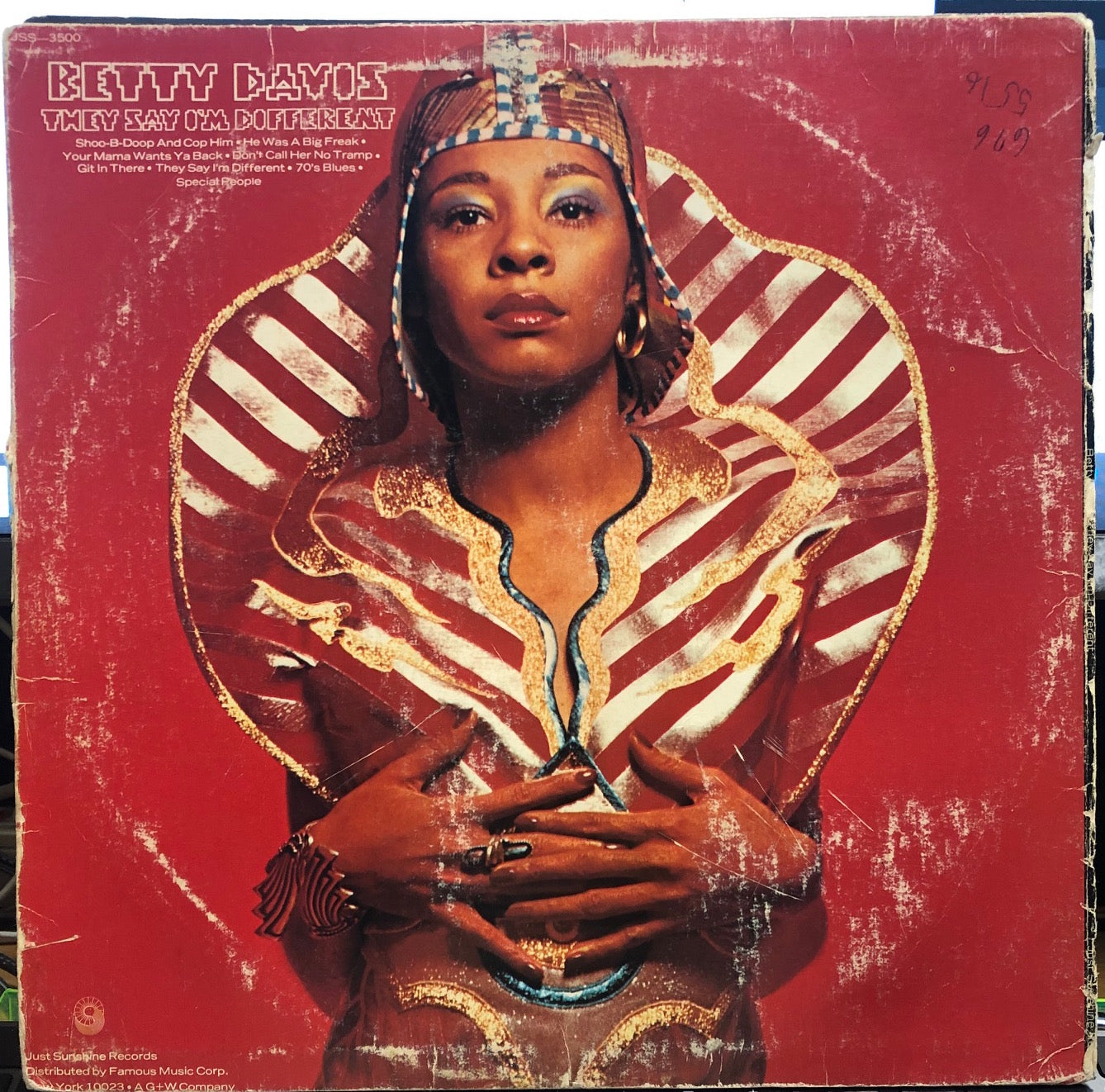 1974 Betty Davis - They Say I'm Different LP Vinyl Record - Soul/Funk/Blues Rock