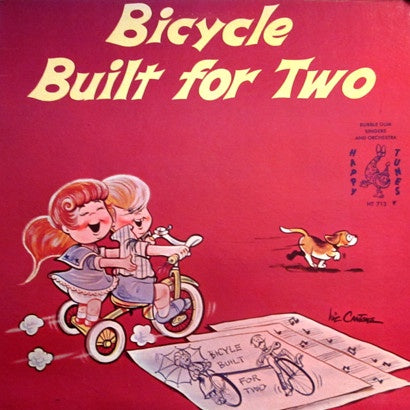 1970s USA Happy Tunes Vinyl LP Record - Bubble Gum Singers' Bicycle Built For Two - A Children's Pop Album in VG+ Condition