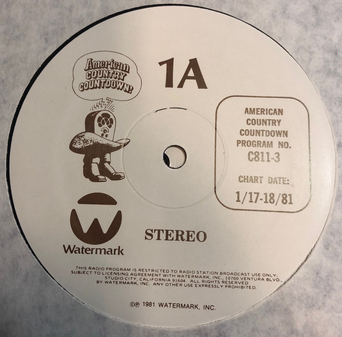 1981 American Country Countdown 01/17/81 - VG+ 3 LP Record Box Set with Cue Sheets