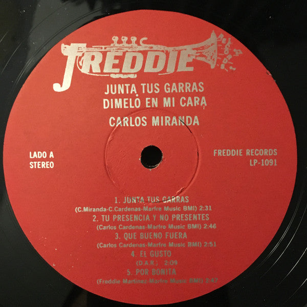 Carlos Cardenas - Junta Tus Ganas / Dímelo En Mi Cara - A Classic 1978 Latin / Ranchera / Tejano Vinyl LP Record from Freddie USA in VG+ Condition