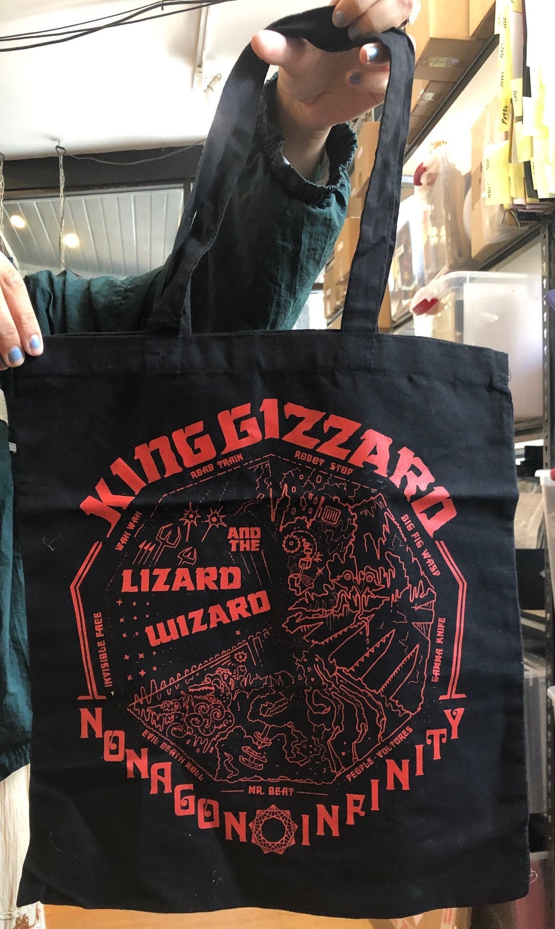 King Gizzard And The Lizard Wizard – Nonagon Infinity - New 2015 Flightless Original Promo Canvas Record Tote Bag
