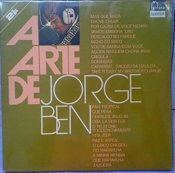1975 Fontana Brazil 2 LP Vinyl Record - Jorge Ben's Art (VG+ Record, VG- Cover)