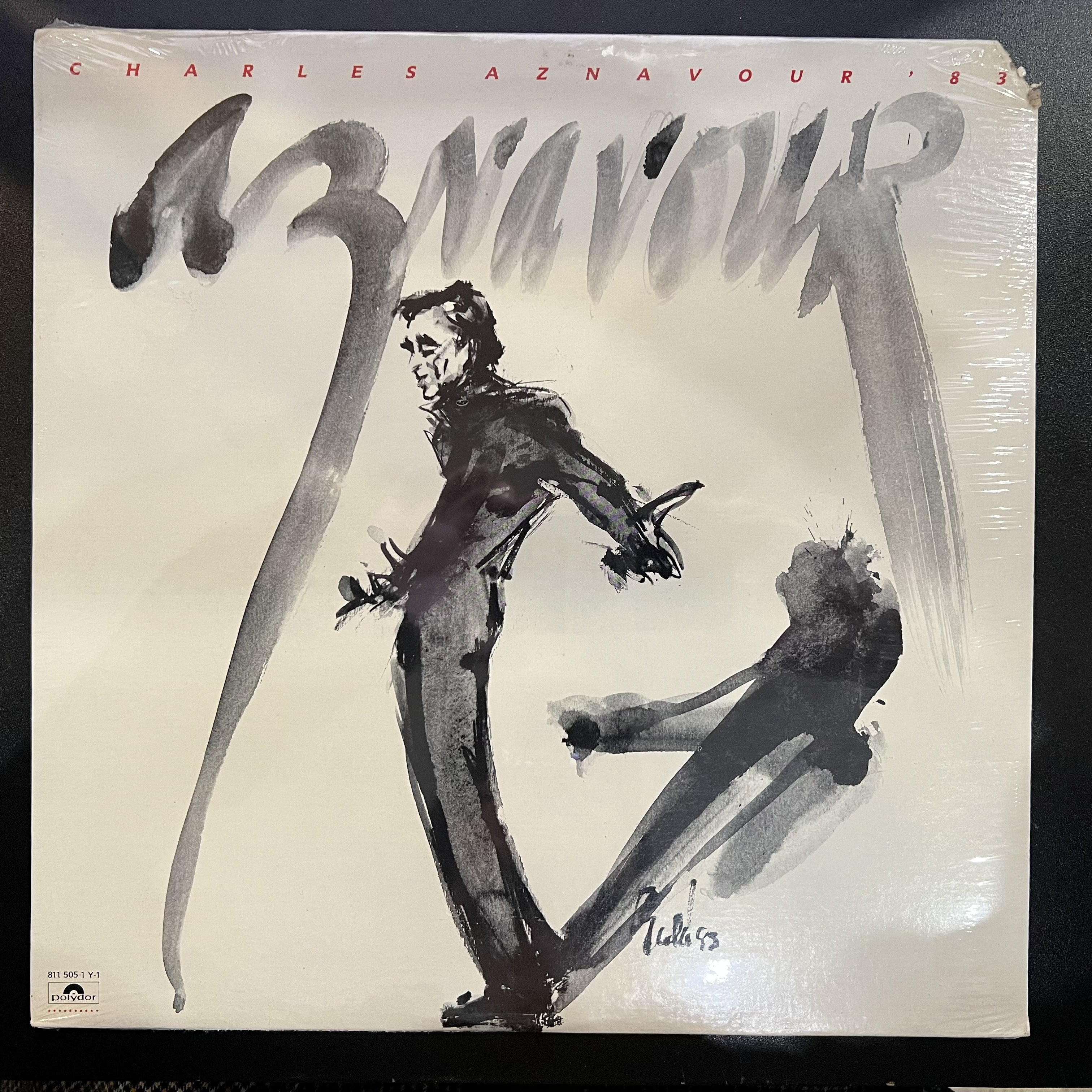 Charles Aznavour - 1983 USA Polydor Folk Vinyl LP Record 'Aznavour '83'