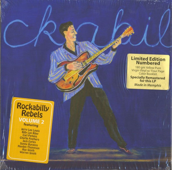 Rock / Rockabilly - 2015 Sun USA Limited Edition 180 Gram Yellow Vinyl LP Record - Various Artists' Rockabilly Rebels - Volume 2 in Mint Condition