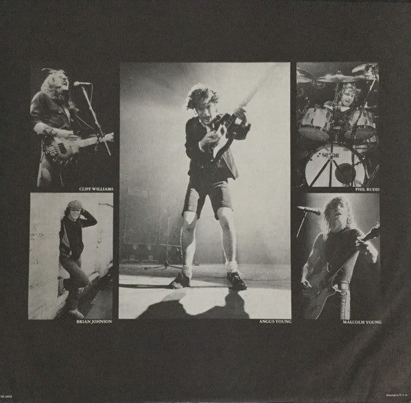 AC/DC - Back In Black - A VG+ Quality 1980 Atlantic USA RL Ludwig Mastered Vinyl LP Record of Hard Rock Genre with Embossed Cover and Grey Print