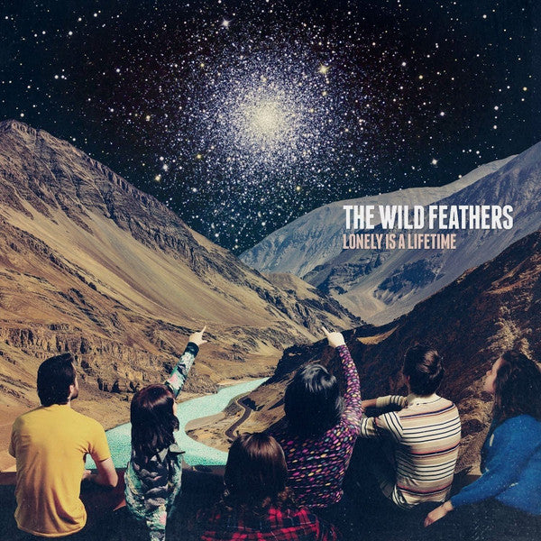 2016 Warner White Marbled Vinyl LP - The Wild Feathers' 'Lonely Is A Lifetime' Alternative Rock Record
