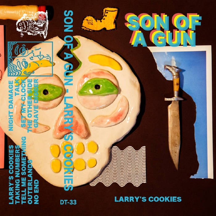 Larry's Cookies - Son Of A Gun - Garage Punk Music Cassette Released in 2017 for Dumpster Tapes Cassette Store Day, Blue Tape (Hand - numbered Limited Edition to 100) with Download, from Chicago, IL