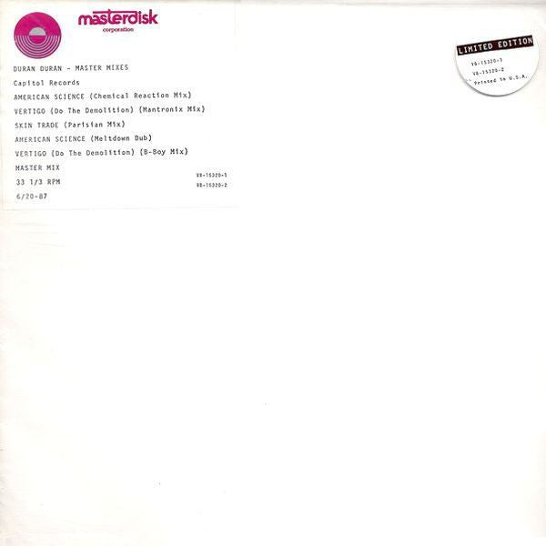 Duran Duran - Master Mixes - Mint Condition 2 LP Vinyl Record from 1987 Capitol USA, A Synth - pop, House, and Pop Rock Musical Gem