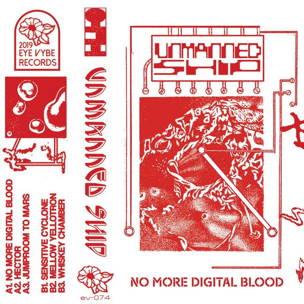 Limited Edition 2019 Unmanned Ship Music Cassette - No More Digital Blood by Eye Vybe - Heavy Metal and Space Rock Album