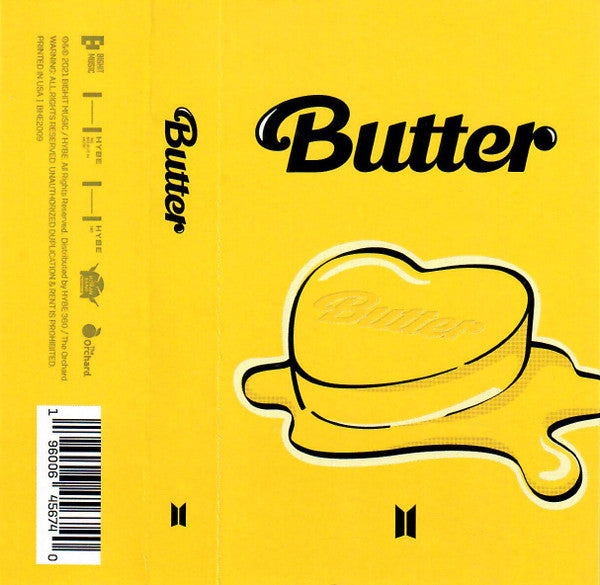 2021 Limited Edition BTS Butter Cassette Single by Big Hit Entertainment USA - K - pop Gem
