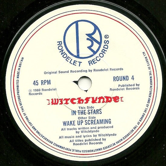 1980 Witchfynde - In The Stars Mint Condition 7 - Inch Single Vinyl Record from Rondelet UK in Rock and Heavy Metal Music Category