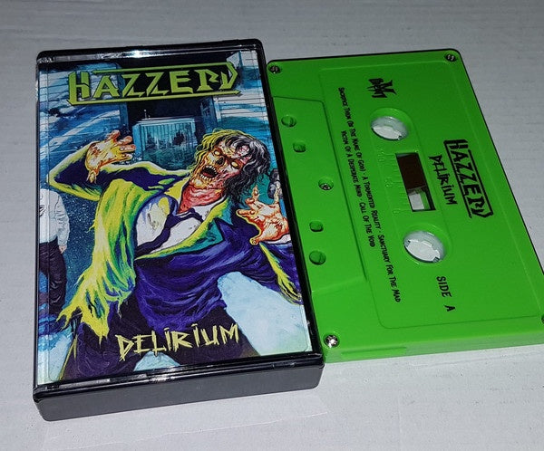Hazzerd - Delirium: 2020 Thrash Rock New Cassette Album from M-Theory Audio USA in Green Tape Format