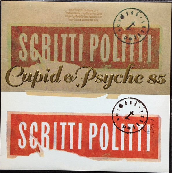 Scritti Politti - 1985 Warner USA Promo Mint LP 'Cupid & Psyche 85' Synth - pop Vinyl