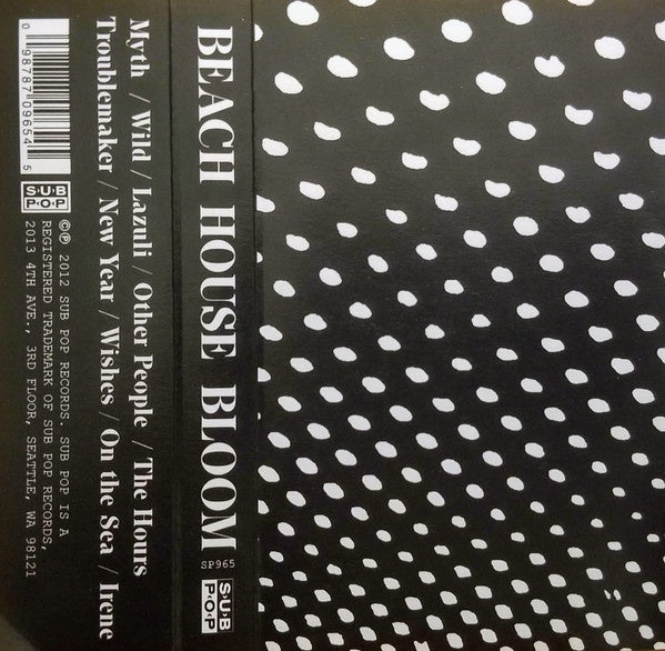 2017 Sub Pop Indie Rock / Dream Pop New Cassette Album - Beach House – Bloom Black Tape