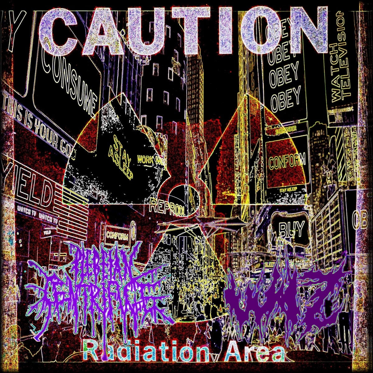 New 2020 Cassette Tape - Plebeian Centrifuge and The Wizard Split EP from Mutant Noise Records USA, Featuring Electronic, Gorenoise, Cybergore, and 8 - bit Genres