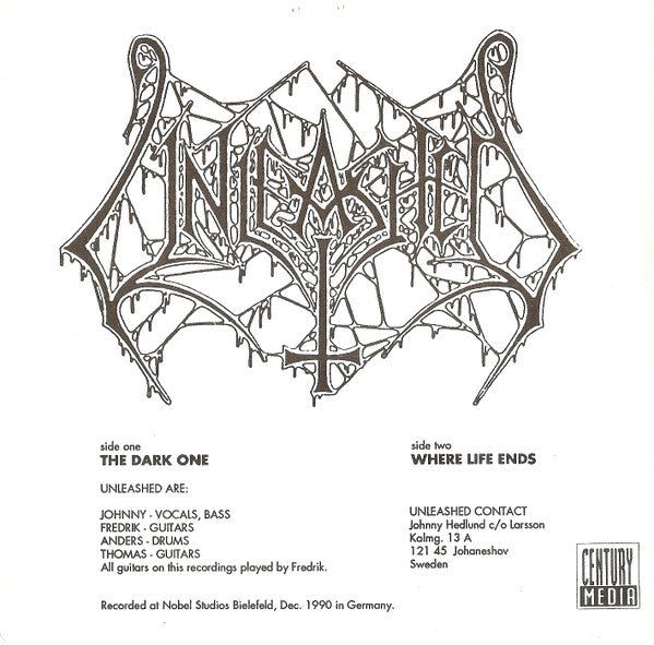 1991 Germany Century Media 7' Vinyl Single - Unleashed's Death Metal Classic