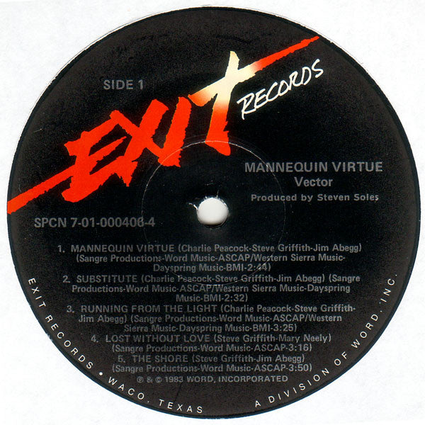 Vector - Mannequin Virtue - 1983 US Released Vinyl LP Record in New Wave, Synth - pop, Electro Genres - Brand New Music Product